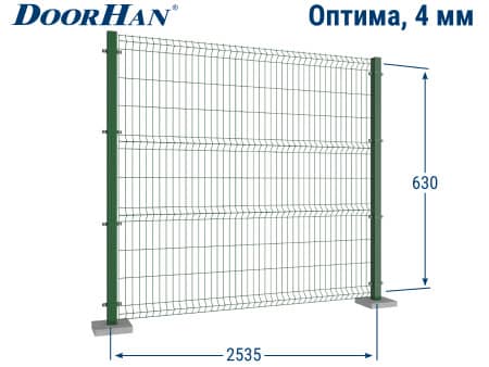 Купить 3D заборную секцию ДорХан 2535×630 мм в Белгороде от 1122 руб.